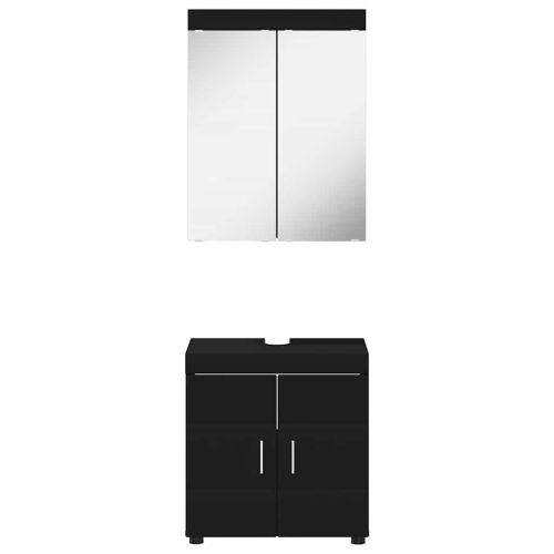 Комплект мебели за баня TULUM 2 pcs Черно 60 x 34 x 63 см