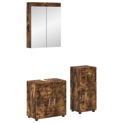 Комплект мебели за баня TULUM 3 pcs Димян дъб 60 x 34 x 63 см