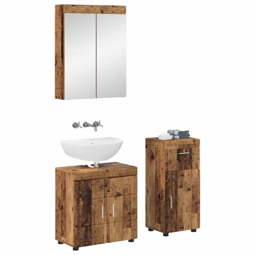 Комплект мебели за баня TULUM 3 pcs Старо дърво 60 x 34 x 63 см