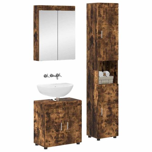 Комплект мебели за баня TULUM 3 pcs Димян дъб 60 x 34 x 63 см