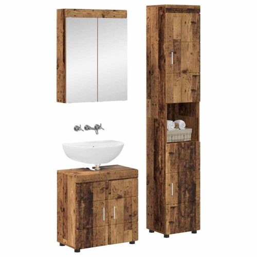 Комплект мебели за баня TULUM 3 pcs Старо дърво 60 x 34 x 63 см
