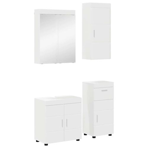 Комплект мебели за баня TULUM 4 pcs Бяло 60 x 34 x 63 см