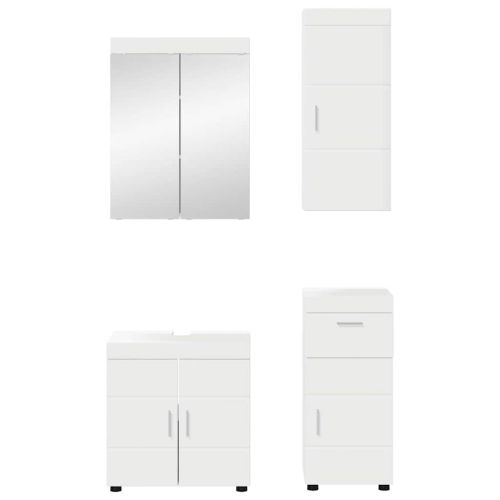 Комплект мебели за баня TULUM 4 pcs Бяло 60 x 34 x 63 см
