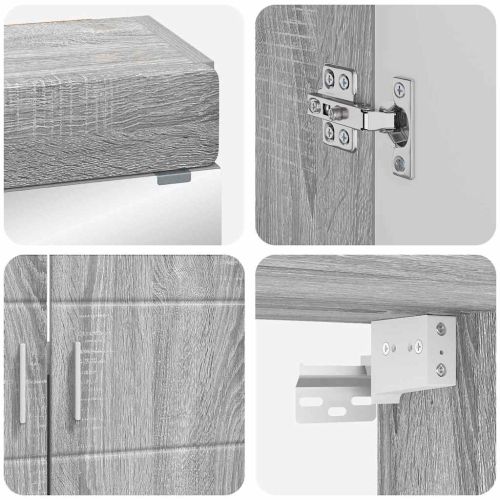 Комплект мебели за баня TULUM 4 pcs Сив Сонома 60 x 34 x 63 см
