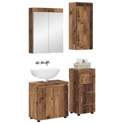Комплект мебели за баня TULUM 4 pcs Старо дърво 60 x 34 x 63 см