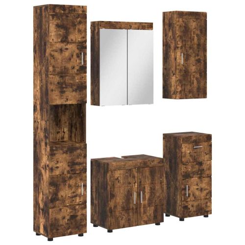 Комплект мебели за баня TULUM 5 pcs Димян дъб 60 x 34 x 63 см