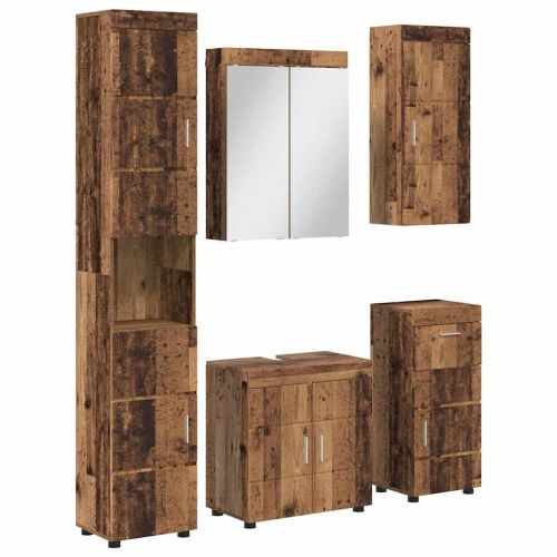 Комплект мебели за баня TULUM 5 pcs Старо дърво 60 x 34 x 63 см