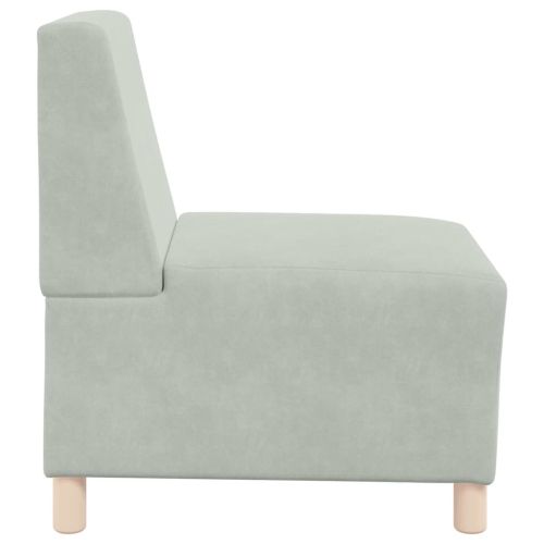 Модулен диван без ръкави 2 pcs Светлосиво 55 x 74 x 82 см