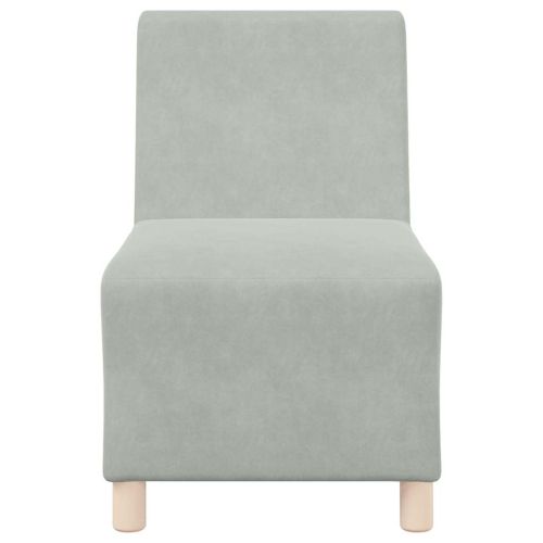 Модулен диван без ръкави 2 pcs Светлосиво 55 x 74 x 82 см