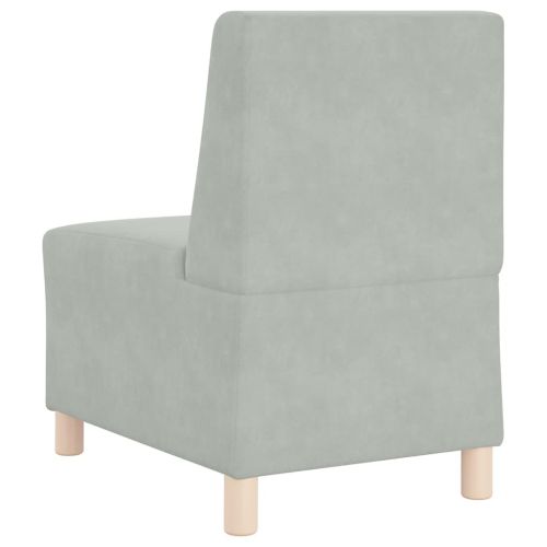 Модулен диван без ръкави 2 pcs Светлосиво 55 x 74 x 82 см