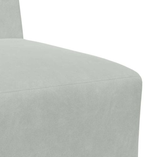 Модулен диван без ръкави 2 pcs Светлосиво 55 x 74 x 82 см