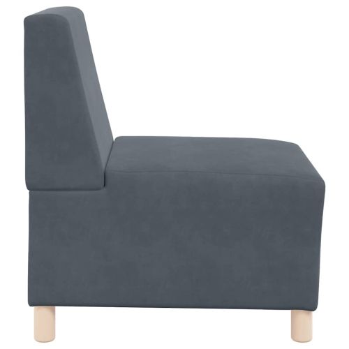 Модулен диван без ръкави 2 pcs Тъмен сив 55 x 74 x 82 см Кадифе