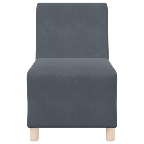 Модулен диван без ръкави 2 pcs Тъмен сив 55 x 74 x 82 см Кадифе