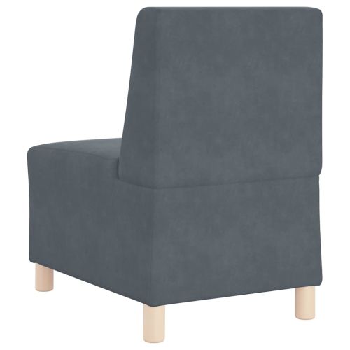 Модулен диван без ръкави 2 pcs Тъмен сив 55 x 74 x 82 см Кадифе