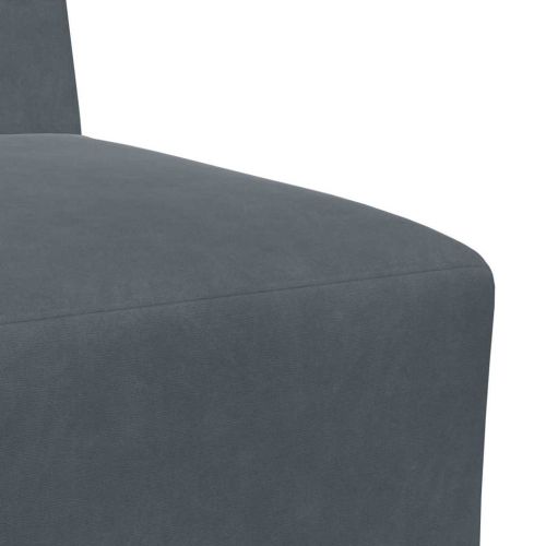 Модулен диван без ръкави 2 pcs Тъмен сив 55 x 74 x 82 см Кадифе