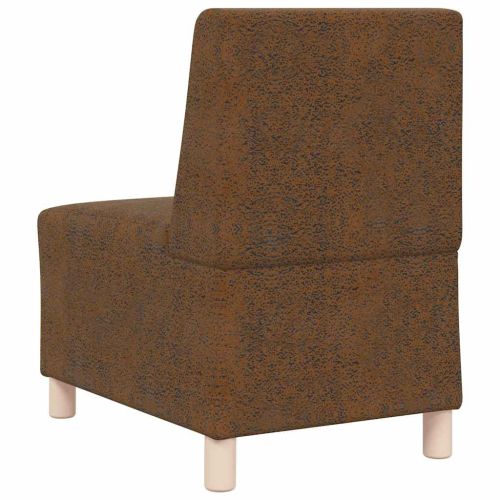 Модулен диван без ръкави 2 pcs Кафяво 55 x 74 x 82 см