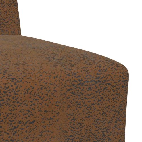 Модулен диван без ръкави 2 pcs Кафяво 55 x 74 x 82 см
