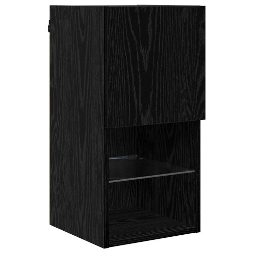 Кабинети за телевизор на стената 4 pcs Черния дъб