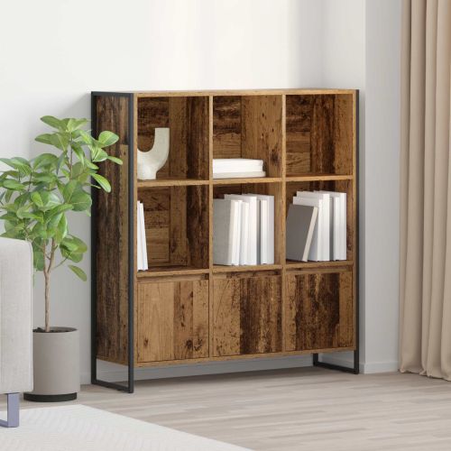 Шкаф за книги 2 pcs Старо дърво 99,5 x 30 x 108 см