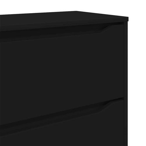 Шкафове за съхранение Черно 80 x 48 x 105 см Инженерно дърво
