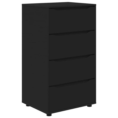 Шкафове за съхранение Черно 60 x 48 x 105 см Инженерно дърво
