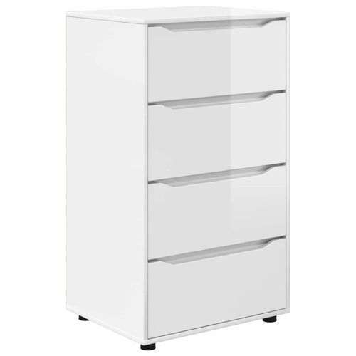 Шкафове за съхранение Лъскаво бяло 60 x 48 x 105 см