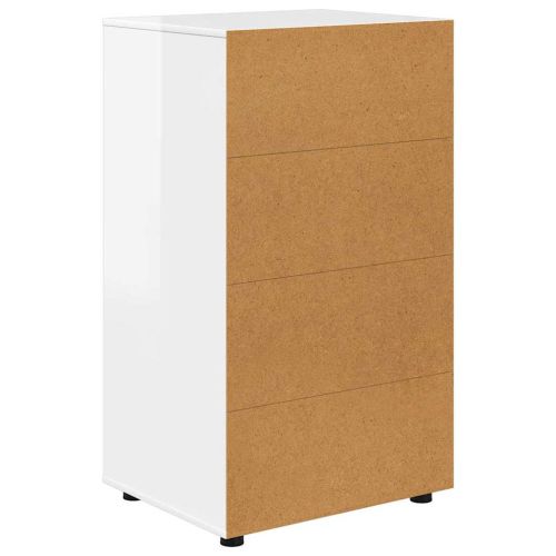 Шкафове за съхранение Лъскаво бяло 60 x 48 x 105 см