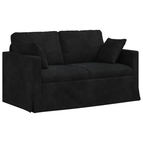 Комплект дивани 2 pcs Черно 138 x 78 x 80 см Кадифе
