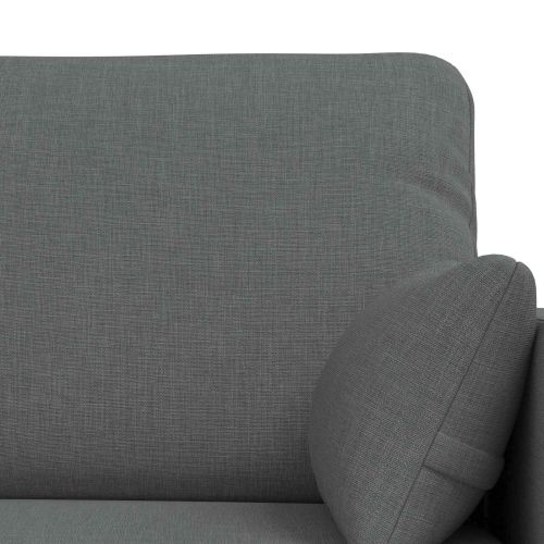 Комплект дивани 2 pcs Тъмен сив 158 x 78 x 80 см текстил