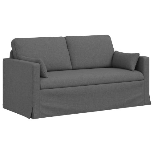 Комплект дивани 2 pcs Тъмен сив 158 x 78 x 80 см текстил