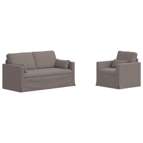 Комплект дивани 2 pcs Таупе 158 x 78 x 80 см текстил