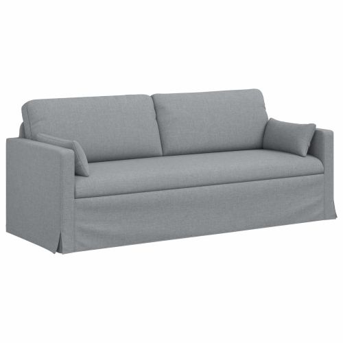 Комплект дивани 2 pcs Светлосиво 198 x 78 x 80 см текстил