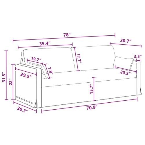 Комплект дивани 2 pcs Светлосиво 198 x 78 x 80 см текстил