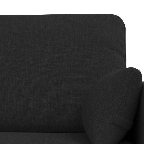 Комплект дивани 2 pcs Черно 198 x 78 x 80 см текстил