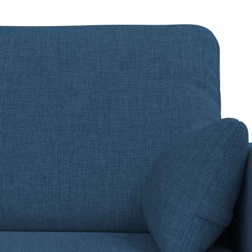 Комплект дивани 2 pcs Синьо 198 x 78 x 80 см текстил