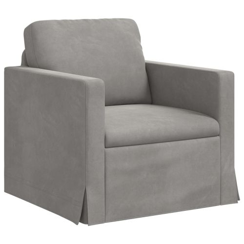 Комплект дивани 2 pcs Светлосиво 228 x 78 x 80 см Кадифе