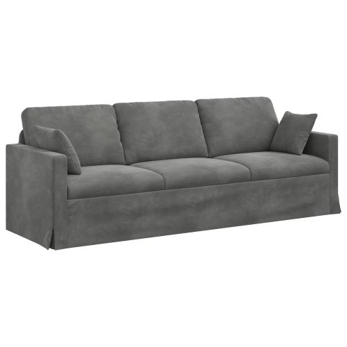 Комплект дивани 2 pcs Тъмен сив 228 x 78 x 80 см Кадифе