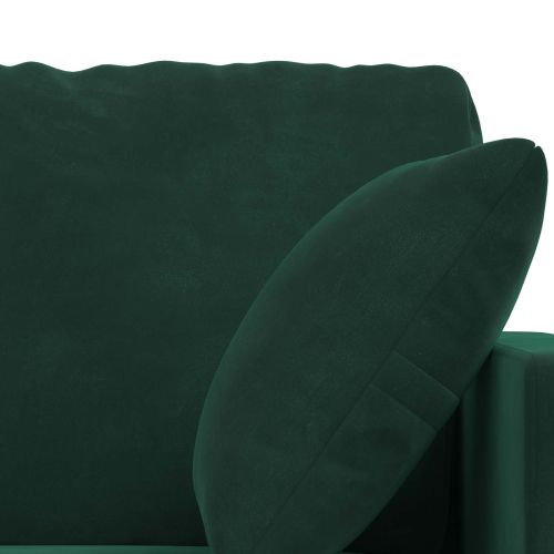 Комплект дивани 2 pcs Тъмен зелен 228 x 78 x 80 см Кадифе