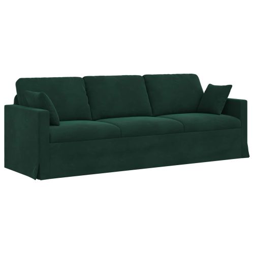 Комплект дивани 2 pcs Тъмен зелен 228 x 78 x 80 см Кадифе