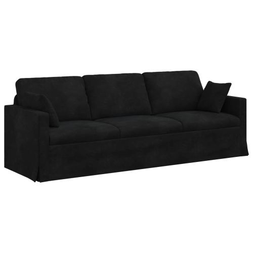 Комплект дивани 2 pcs Черно Кадифе