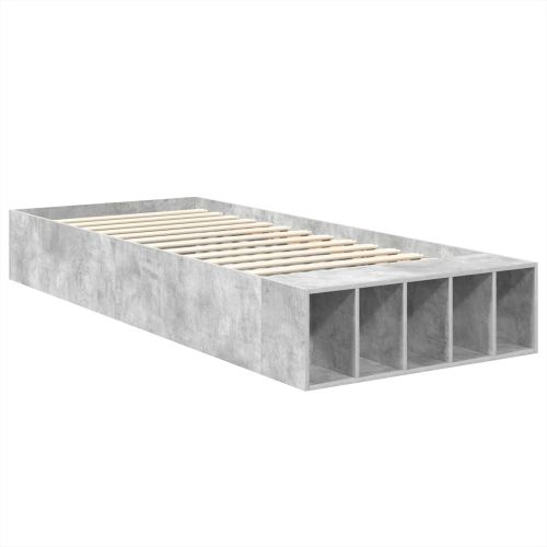 Рамка за легло Циментено сиво 90 x 200 cm Инженерно дърво