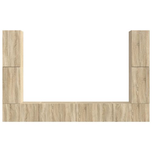 Комплект ТВ шкаф 8 pcs Сонома дъб Инженерно дърво