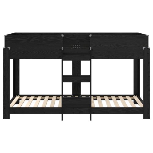 Двуетажно легло за деца Черния дъб 90 x 200 cm Инженерно дърво