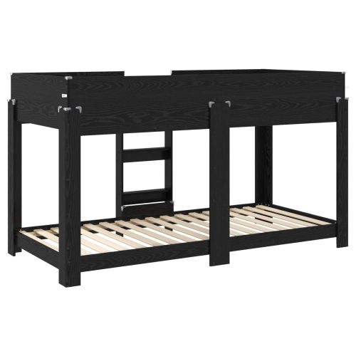Двуетажно легло за деца Черния дъб 90 x 190 cm Инженерно дърво
