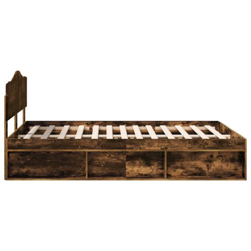 Рамка за легло Димян дъб 140 x 190 cm Солидно борово дърво