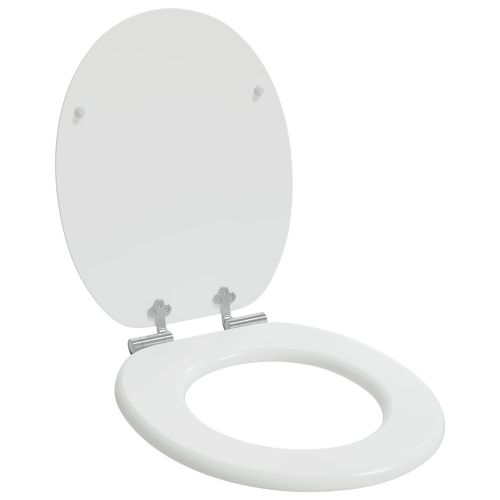 Мека затваряща се тоалетна седалка 2 pcs Бял 44 x 38 см ПДЧ