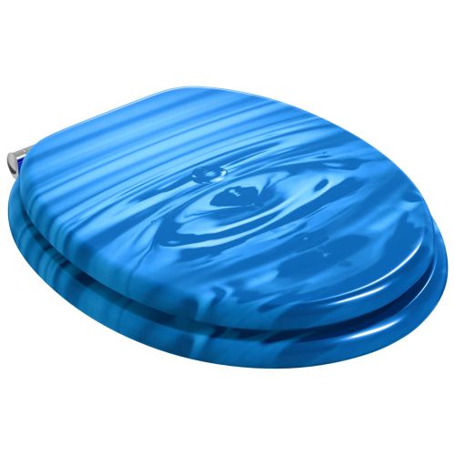 Мека затваряща се тоалетна седалка 2 pcs Син капсула 44 x 38 см
