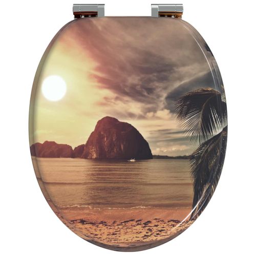Мека затваряща се тоалетна седалка 2 pcs Оранжево 44 x 38 см