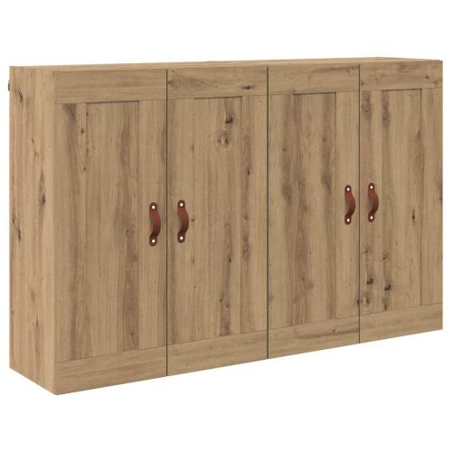 Стенно монтиран шкаф 2 бр. Дъб 69,5 x 34 x 90 см