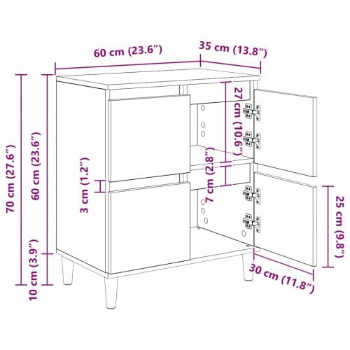 Скейдбордове 3 pcs Черния дъб 60 x 35 x 70 cm Инженерно дърво